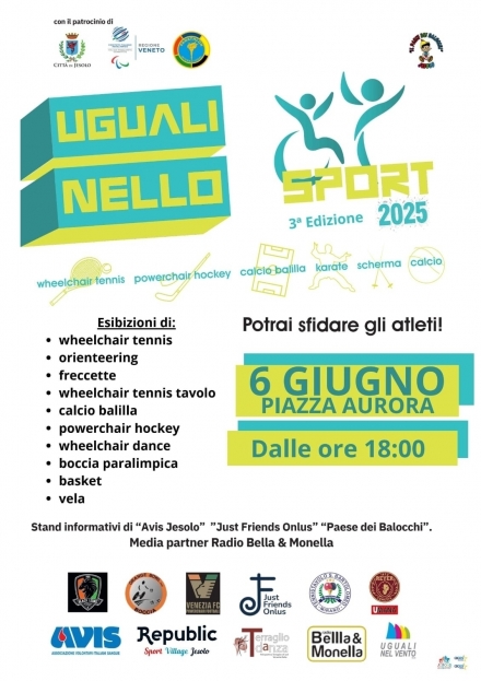 UGUALI NELLO SPORT - 6 GIUGNO 2025 - IL PAESE DEI  BALOCCHI JESOLO