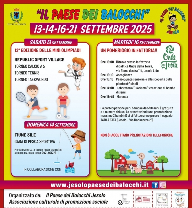19^ EDIZIONE "IL PAESE DEI BALOCCHI JESOLO"   13-14-16-21 SETTEMBRE 2025 - IL PAESE DEI  BALOCCHI JESOLO