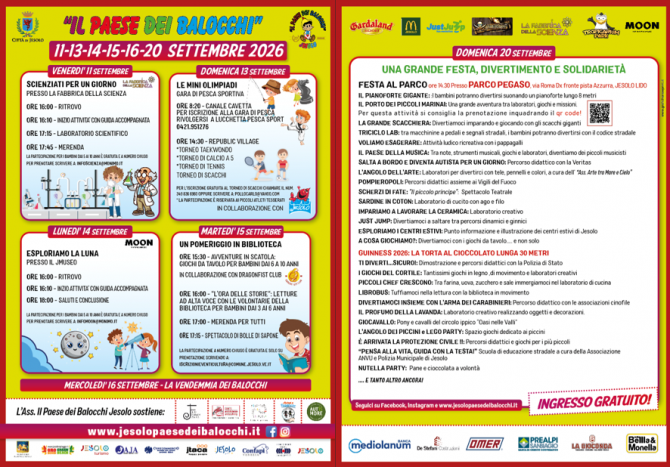IL TOUR DEL PAESE DEI BALOCCHI 2026 - IL PAESE DEI  BALOCCHI JESOLO